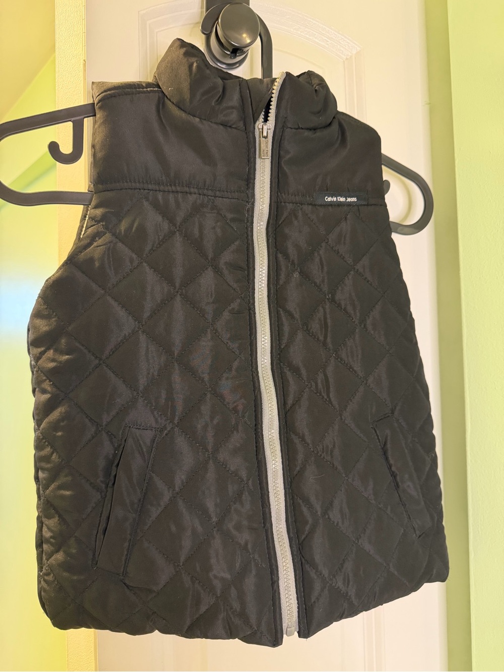 Calvin Klein Jeans Black Quilted Zip Puffer Vest - Toddler 3T